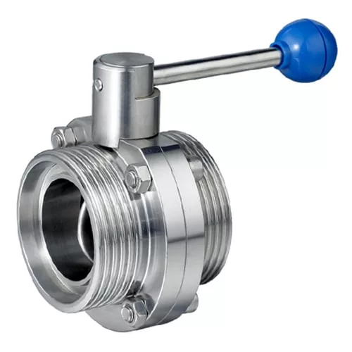 Дисковый кран бабочка резьба-сварка 80x80x167 AISI 304 DIN GG